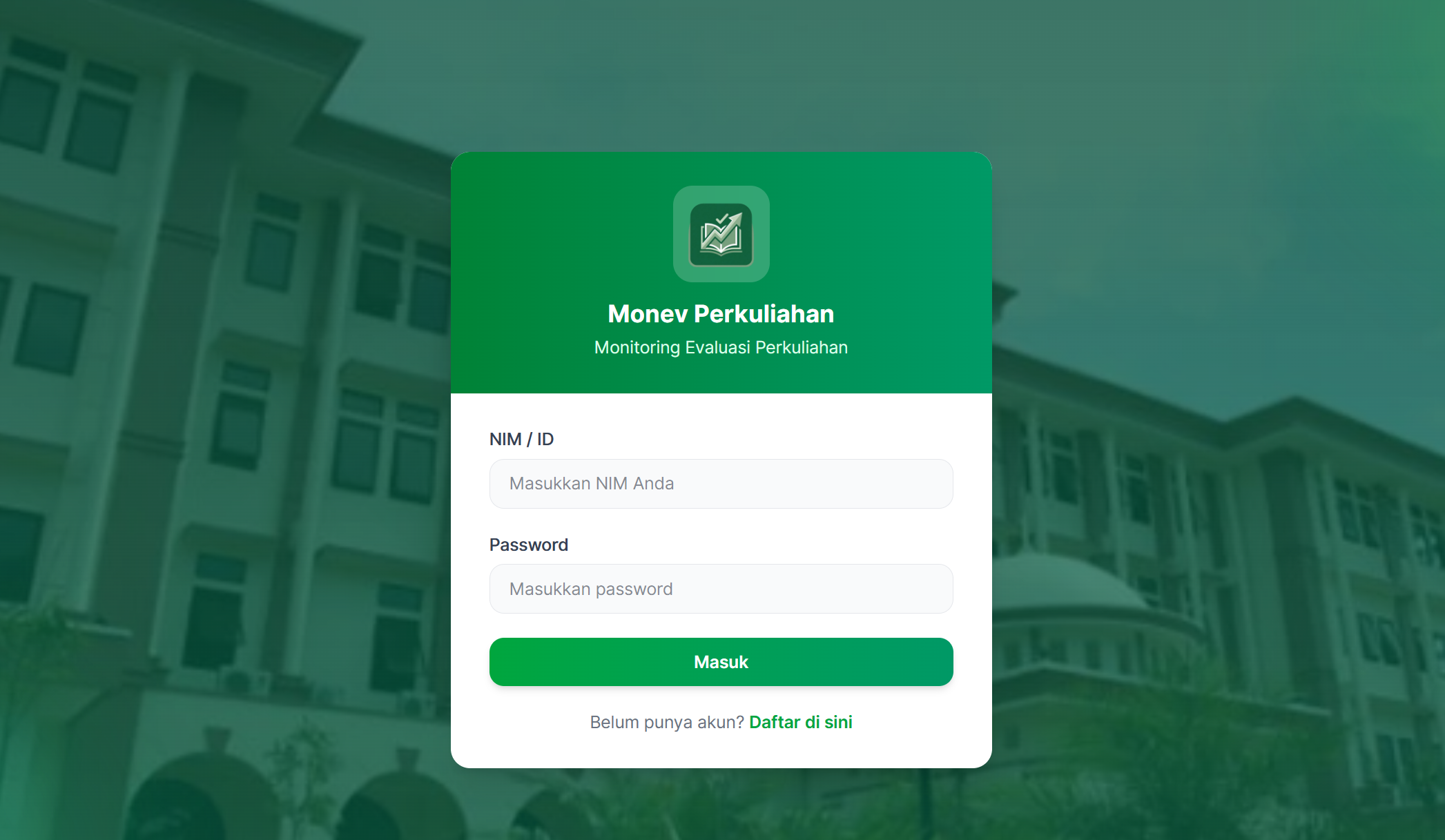 Aplikasi Monitoring Pelaksanaan Perkuliahan FST